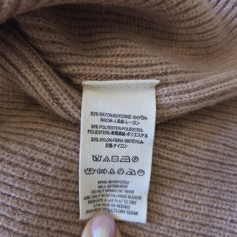 Free People Softly Structured Ribbed Tunic Sweater Small Dusty Mauve Pink - Picture 5 of 6